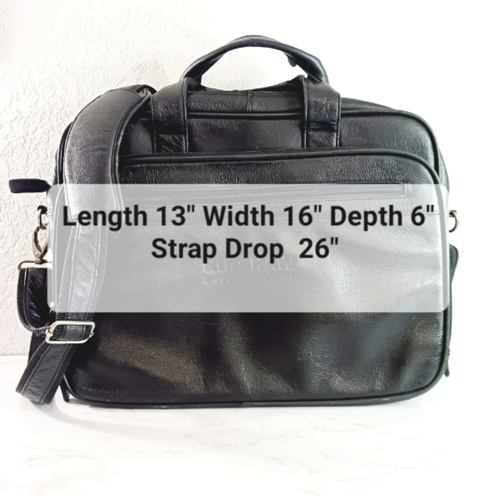 Black Leather Men's Bag